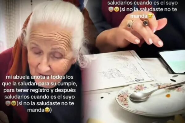 ¡No te olvides! Abuelita se hace viral por anotar quiénes la saludan por su cumpleaños