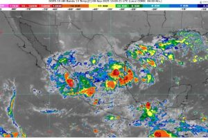 El sistema frontal número 2, estacionario, afecta al noreste de México