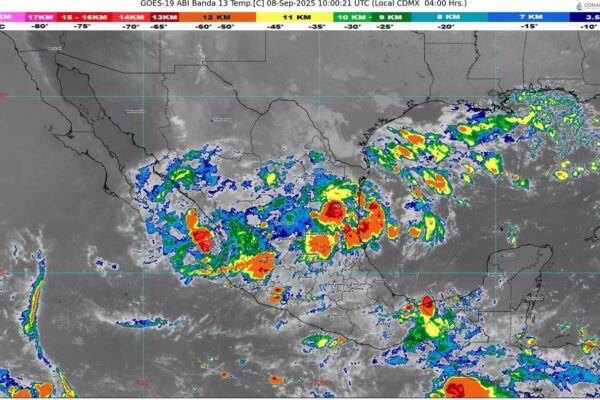 El sistema frontal número 2, estacionario, afecta al noreste de México