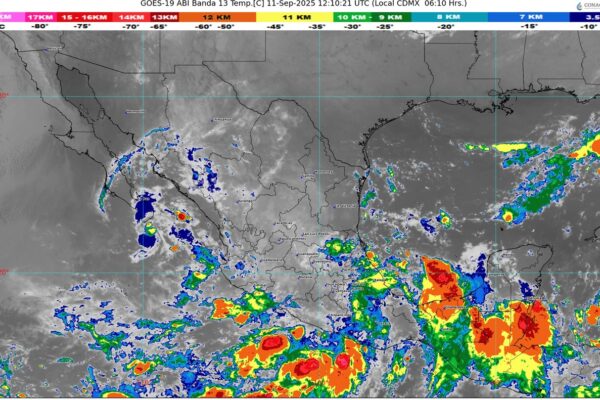 Lluvias intensas amenazan occidente, oriente, sur y sureste de México, incluida la Península de Yucatán
