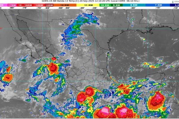 Se prevén lluvias intensas en Guerrero, Oaxaca, Chiapas, Tabasco y Veracruz
