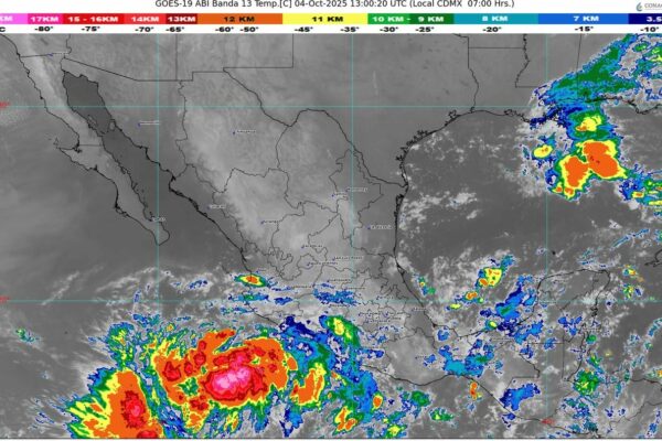 Se forma posible ciclón frente al Pacífico y prevén fuertes lluvias en la Península de Yucatán
