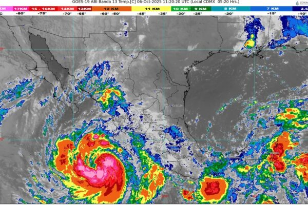 Huracán Priscila se ubica al sur de Jalisco