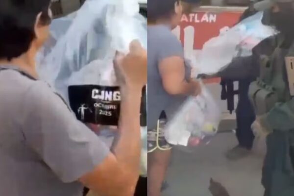 Grupo criminal entrega despensas a damnificados por inundaciones en Tihuatlán