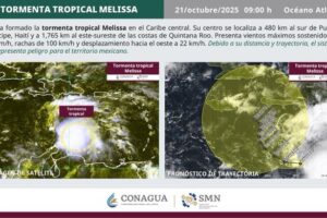 Se forma tormenta tropical Melissa en el Mar Caribe