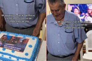 Abuelito celebra su cumpleaños con temática del programa de Rocío Sánchez Azuara y se vuelve viral