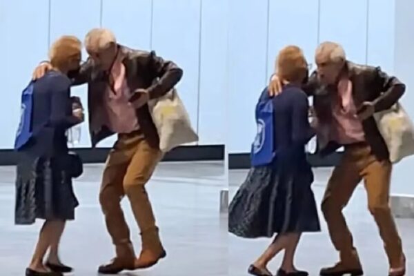 Pareja de abuelitos baila mientras espera el Metro de la CDMX y conquista las redes