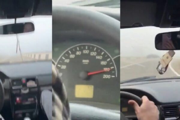 Jóvenes graban su propio accidente al conducir a 200 km/h en medio de un banco de neblina