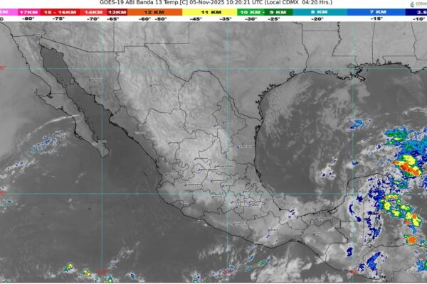 El frente número 12 se extenderá sobre Quintana Roo y el noroeste del mar Caribe