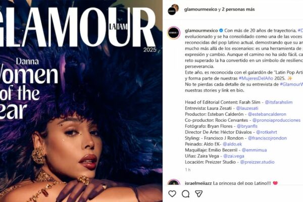Danna es la ‘Mujer del Año’ de la revista Glamour 2025 tras la polémica un año atrás con Ángela Aguilar