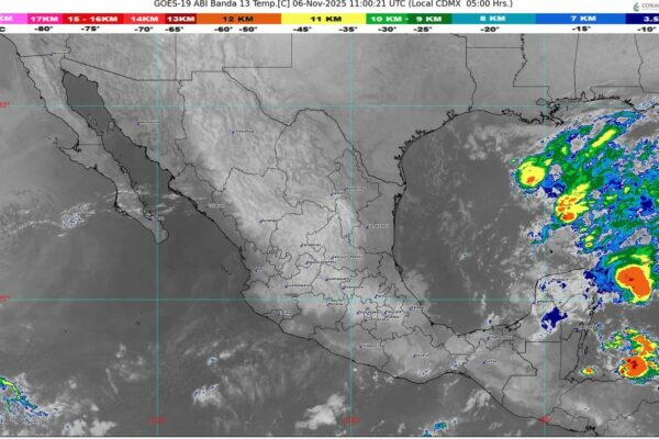 La onda tropical número 40 se desplazará sobre el sureste del país