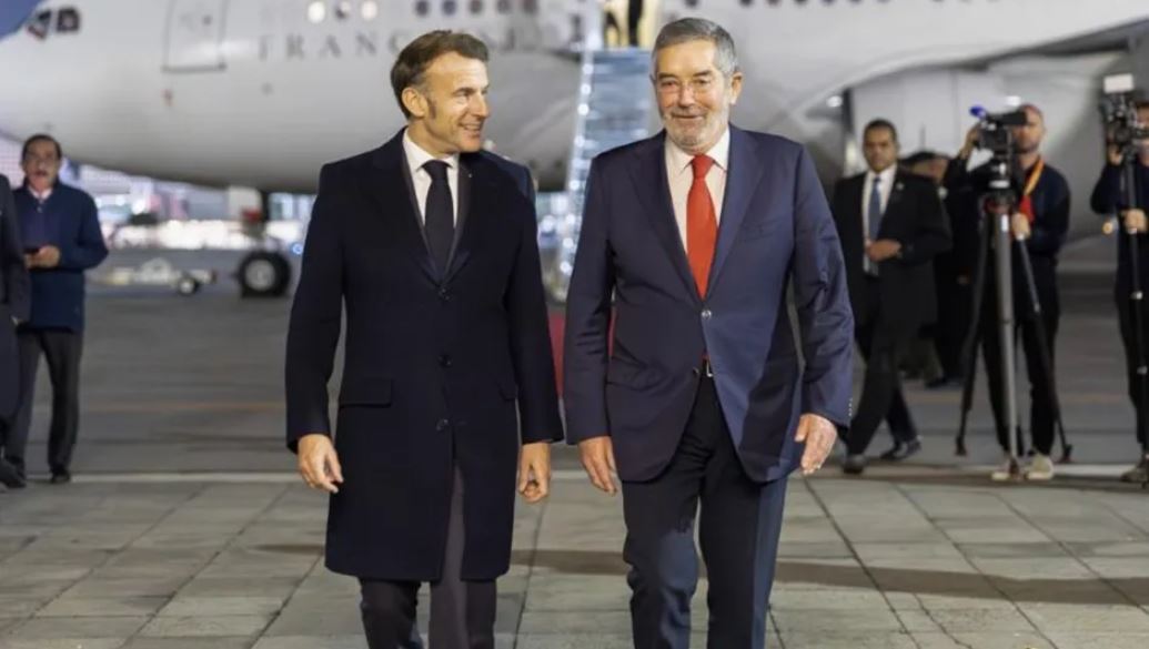 Emmanuel Macron, presidente de Francia, llega a México