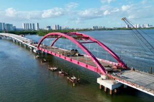 Avanza 90.2% la construcción del Puente de la Laguna Nichupté en Cancún: Mara Lezama