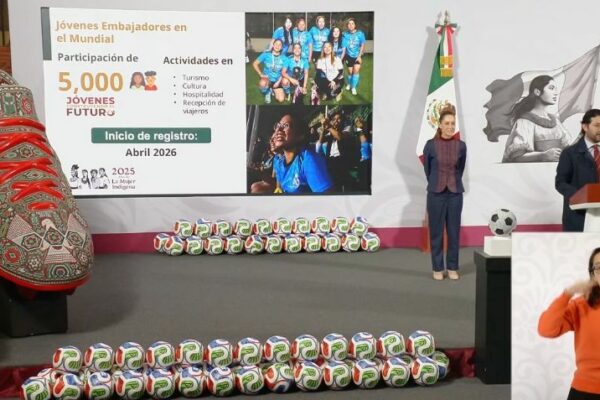 Cinco mil beneficiarios del programa Jóvenes Construyendo el Futuro participarán en la organización del Mundial 2026