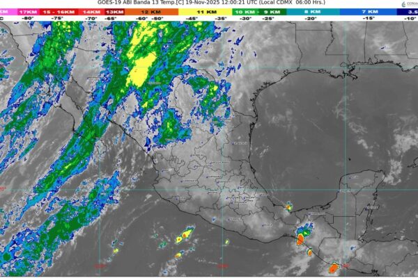 El frente frío número 15 recorrerá el noroeste y norte de México