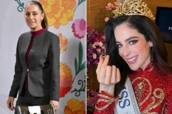 Felicita Sheinbaum a Fátima Bosch por su triunfo en Miss Universo