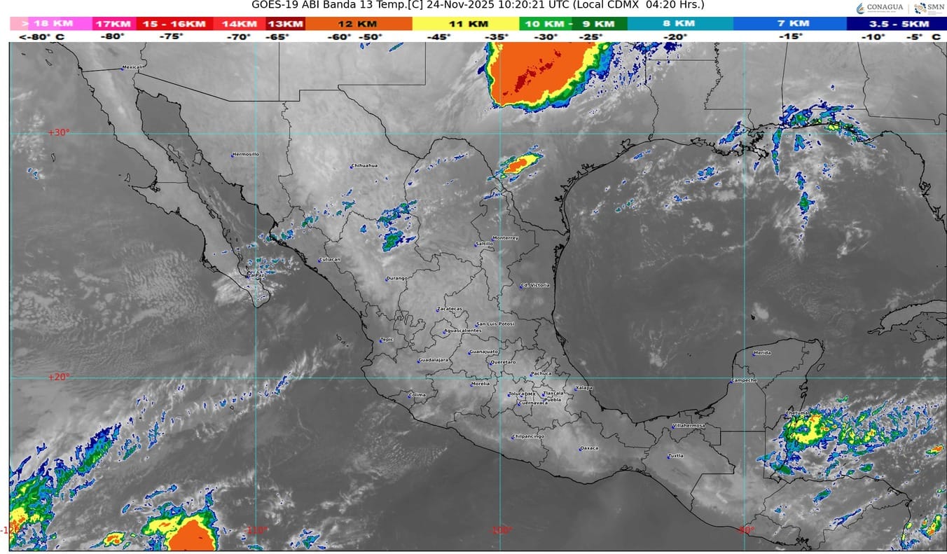 El frente frío número 16 se extenderá sobre la Mesa del Norte y noreste de México