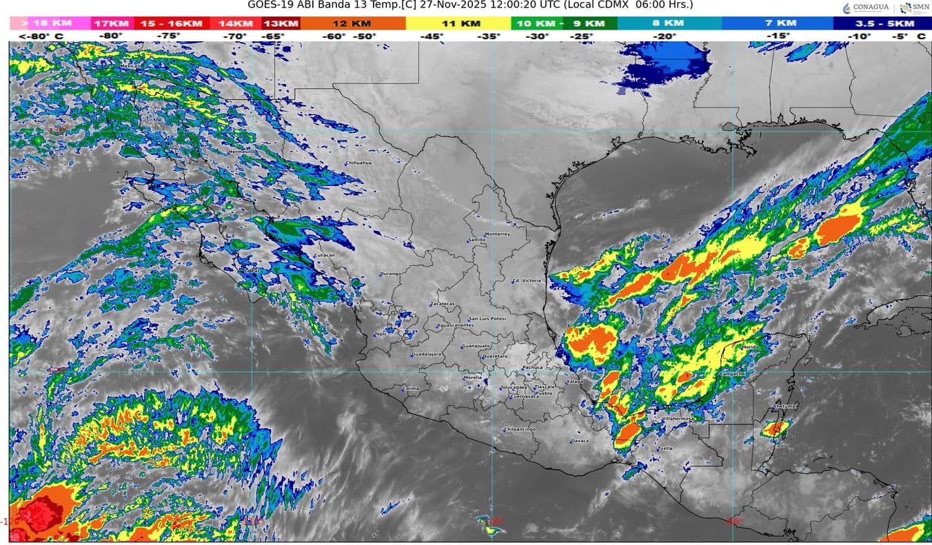 El frente frío número 16 afectará a varias regiones del país