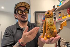 Pikachu alebrije hecho en Oaxaca sorprende a Ricardo Pérez de La Cotorrisa