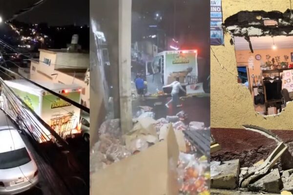 Camión de Jarritos pierde el control en ‘la bajada del diablo’ y revienta casa