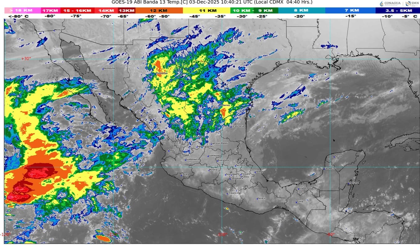 El frente 17 se extenderá con características de estacionario, en México