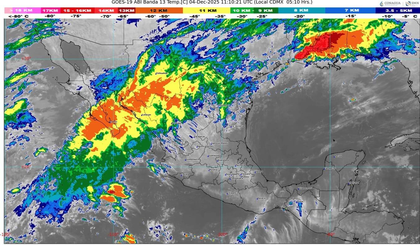 El frente frío número 18 se extenderá sobre el norte y noreste de México