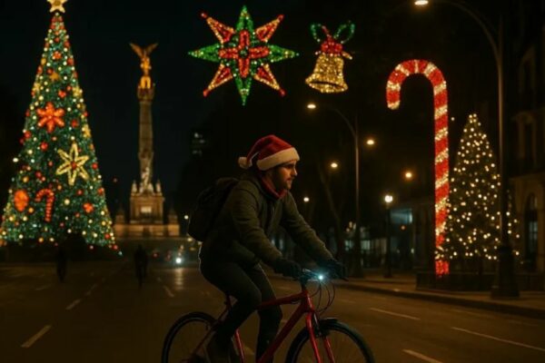 ¡Alista la bici! CdMx confirma paseo nocturno navideño para despedir al 2025