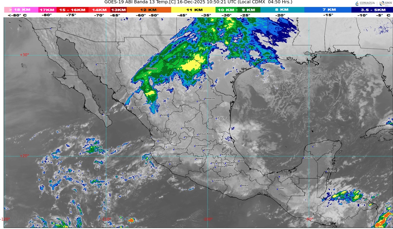 Continuará el ambiente frío durante la mañana y noche en el norte, noreste y centro de México