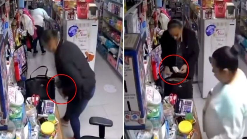 Mujer roba cartera a encargada de supermercado en Tijuana y paga con su propio dinero | Video