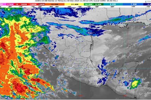 El frente frío número 25 se extenderá sobre la Península de Yucatán