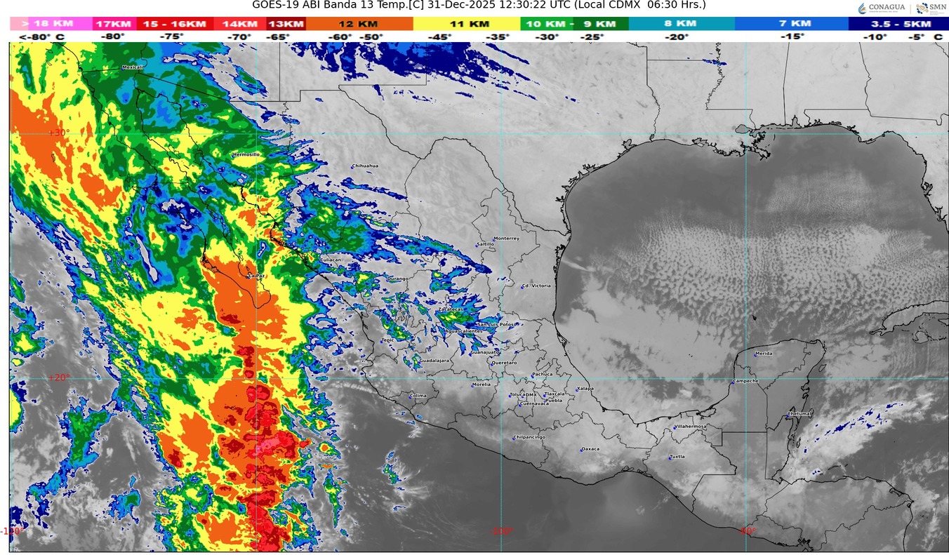El frente frío 25 dejará de afectar a México