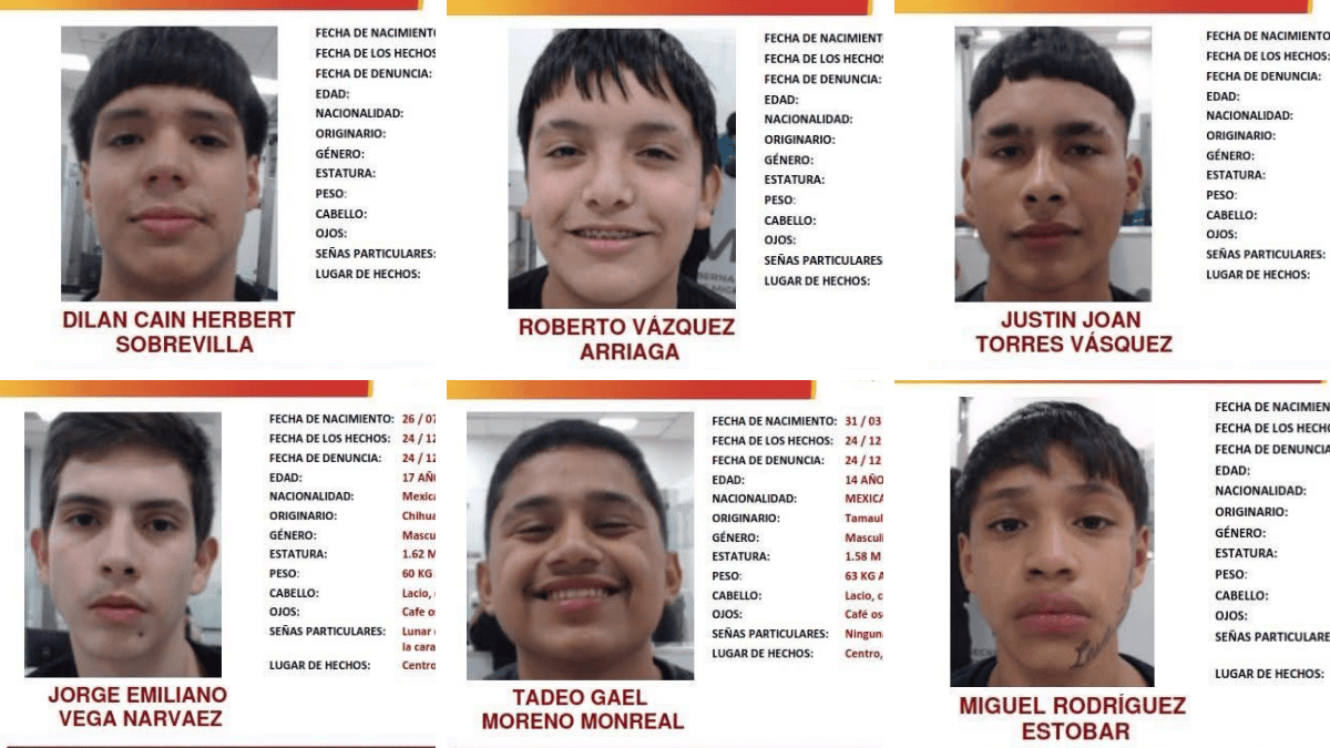 Desaparecen 6 adolescentes en vísperas de Navidad en Villahermosa
