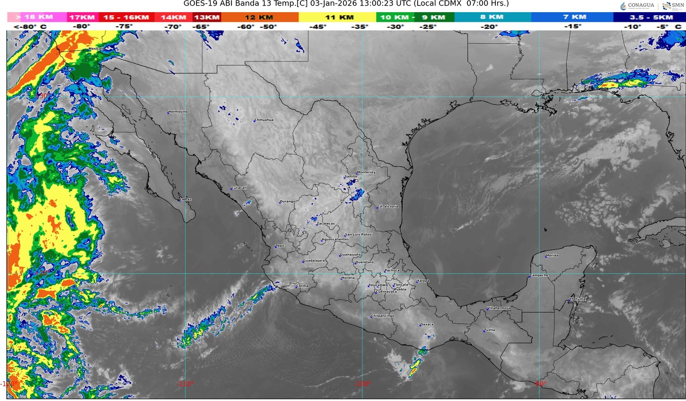 Nuevo frente frío ingresa al país y provoca descenso térmico; lluvias se concentran en el occidente y sureste
