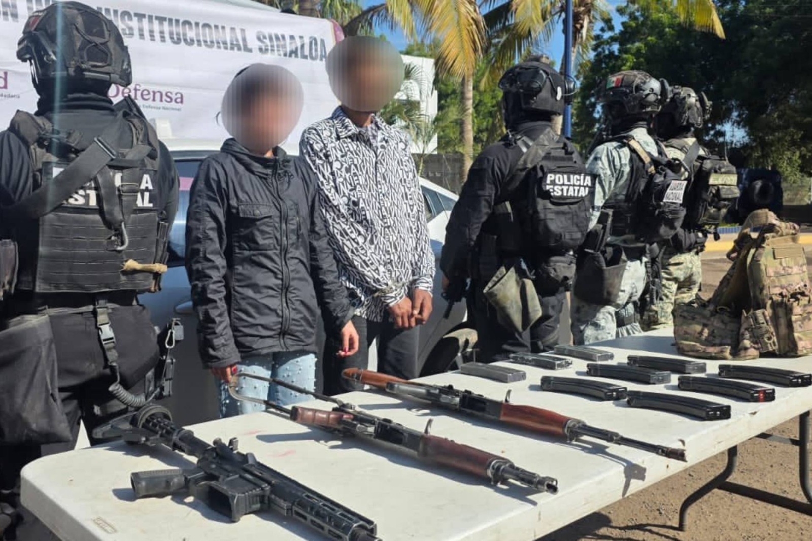 Operativos en Sinaloa dejan dos detenidos y armas aseguradas