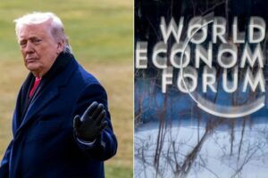 Donald Trump llega al Foro de Davos para reunirse con varios líderes mundiales y tratar la situación en Ucrania