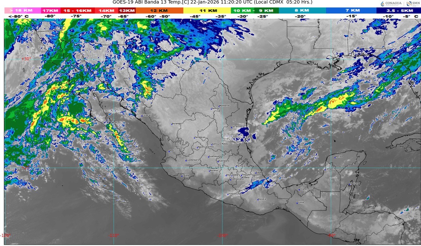 El frente número 30 se mantendrá estacionario sobre el norte y noreste