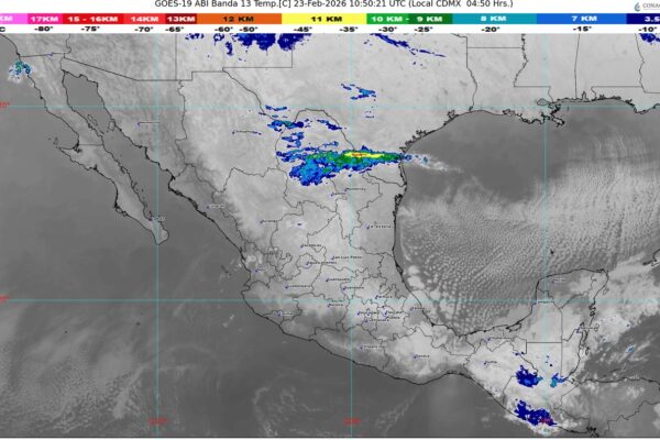 El frente frío número 37 se extenderá sobre el Caribe y península de Yucatán