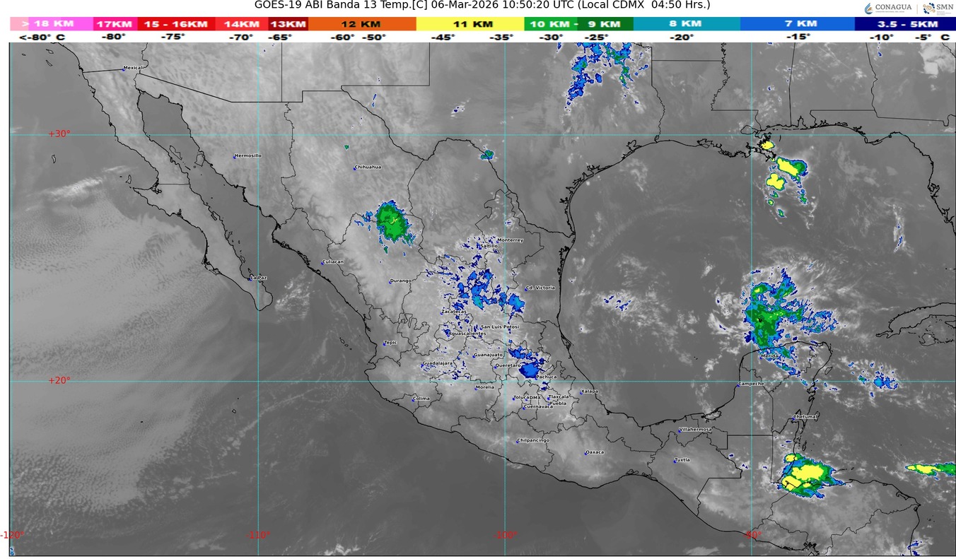 El frente frío número 39 se desplazará sobre el noroeste y norte del país