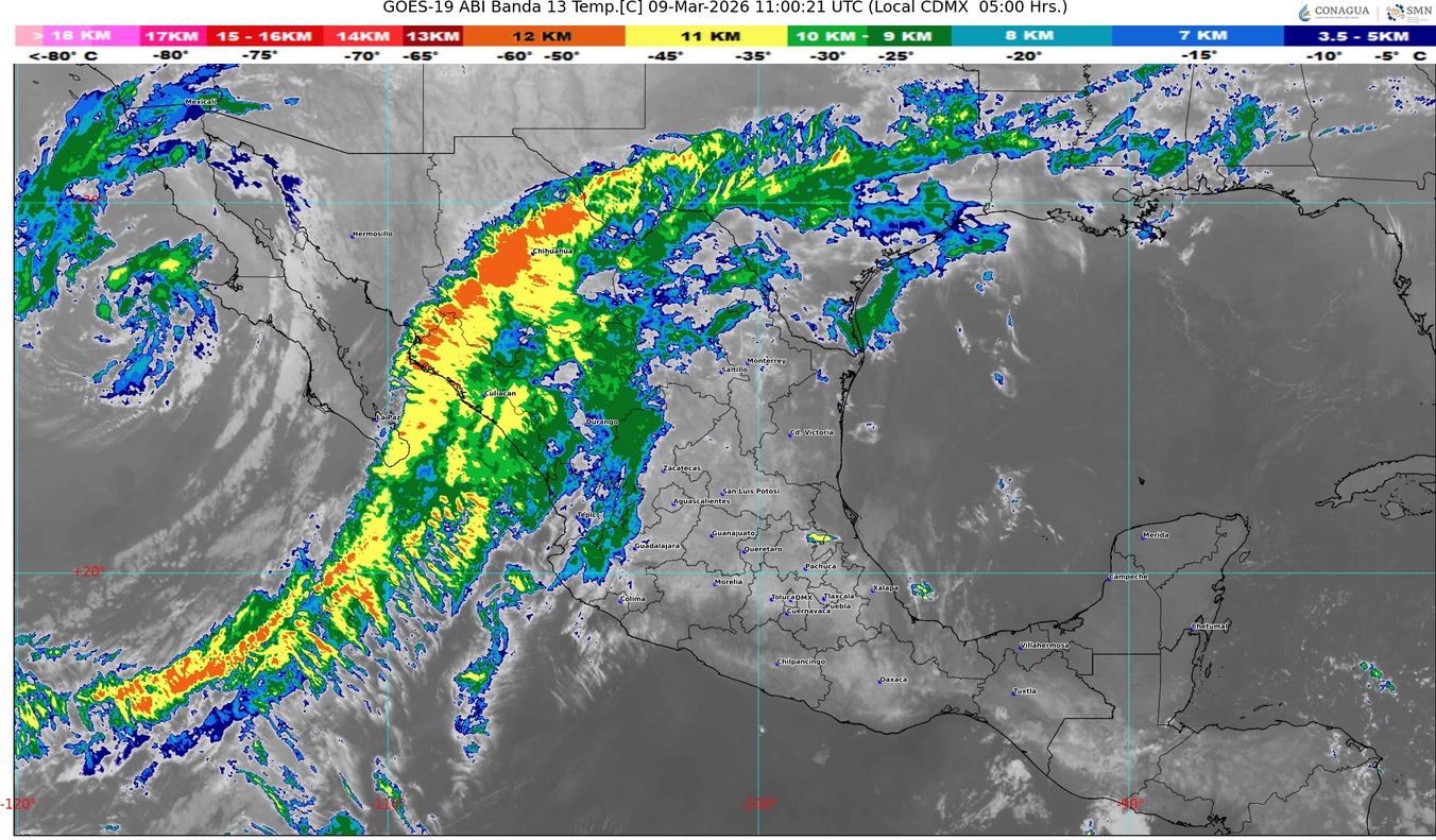 La Cuarta Tormenta Invernal se desplazará sobre el noroeste y norte de México