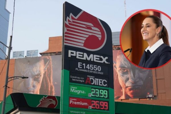 La gasolina “ya es más barata”, dice Sheinbaum; Magna está por debajo de los 24 pesos por litro