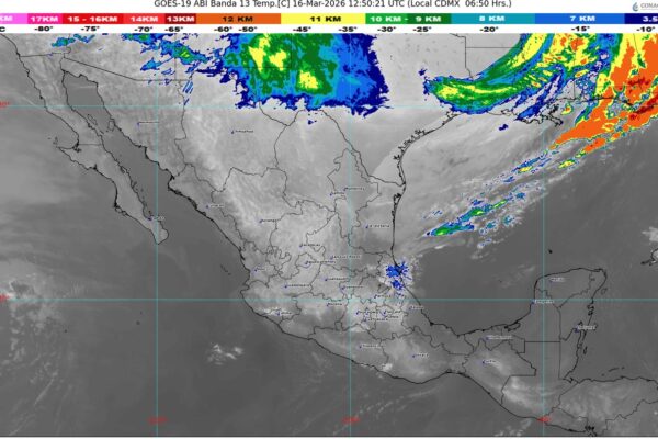 El frente frío número 41 se desplazará sobre el Golfo de México