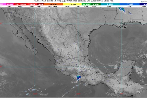 Pronostican lluvias y chubascos en Occidente, Centro, Sur y Sureste de México