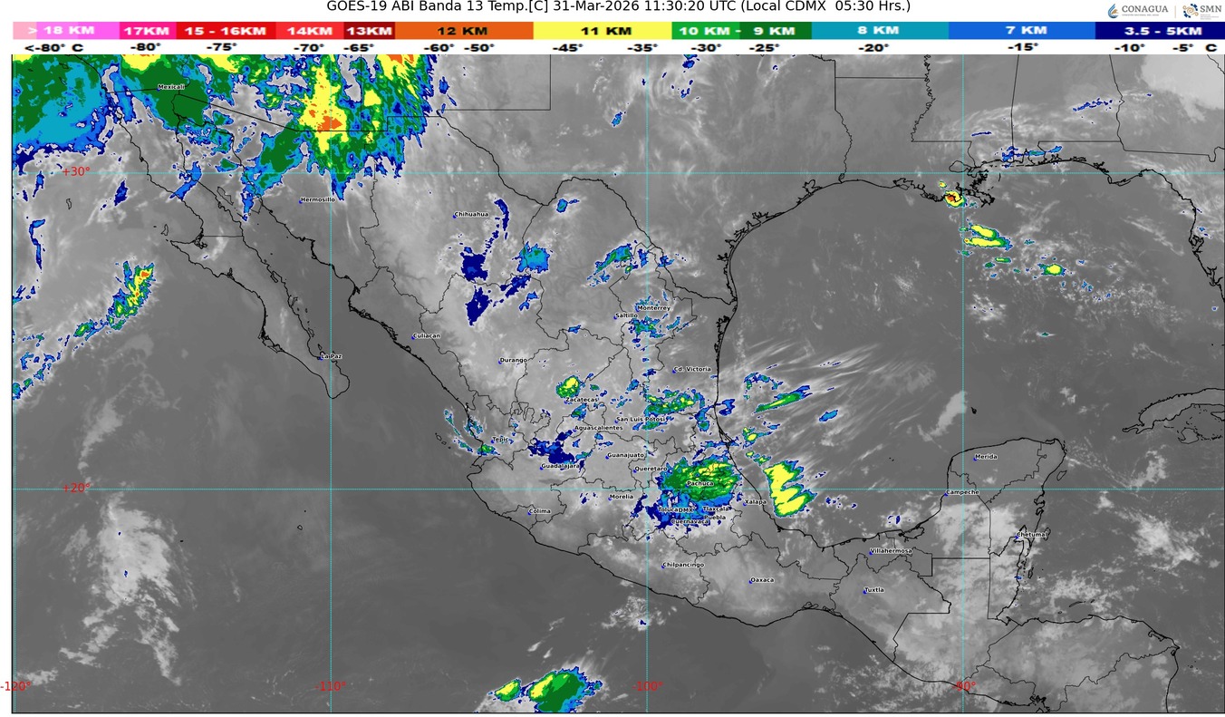 Continúan las lluvias fuertes en el noreste, este, centro y sur de México