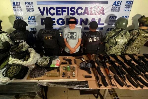 Cayó líder de “Los Medina”, nueva célula narco en Ocotlán de Morelos, Oaxaca: le incautaron granadas, drogas y armas