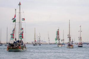 Zarpan desde Barcelona barcos de la Global Sumud Flotilla rumbo a Gaza
